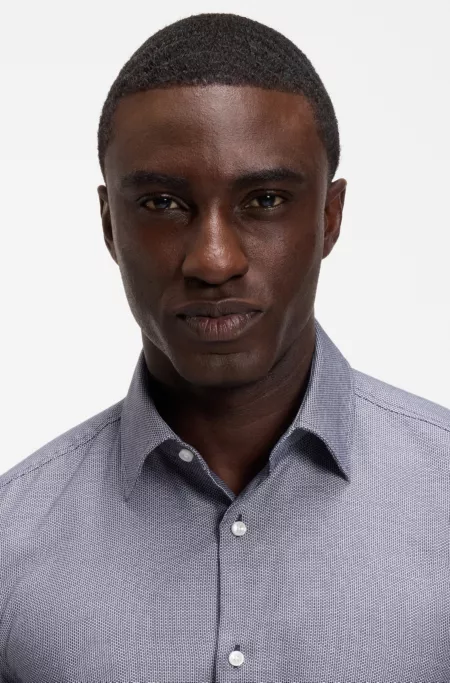 Slim-fit shirt in a cotton blend