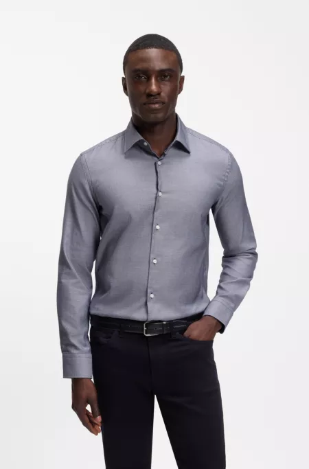 Slim-fit shirt in a cotton blend