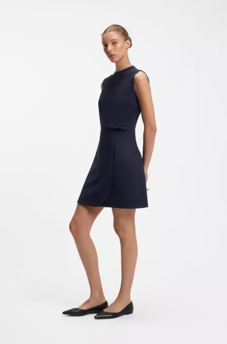 A-line dress with logo bow detail