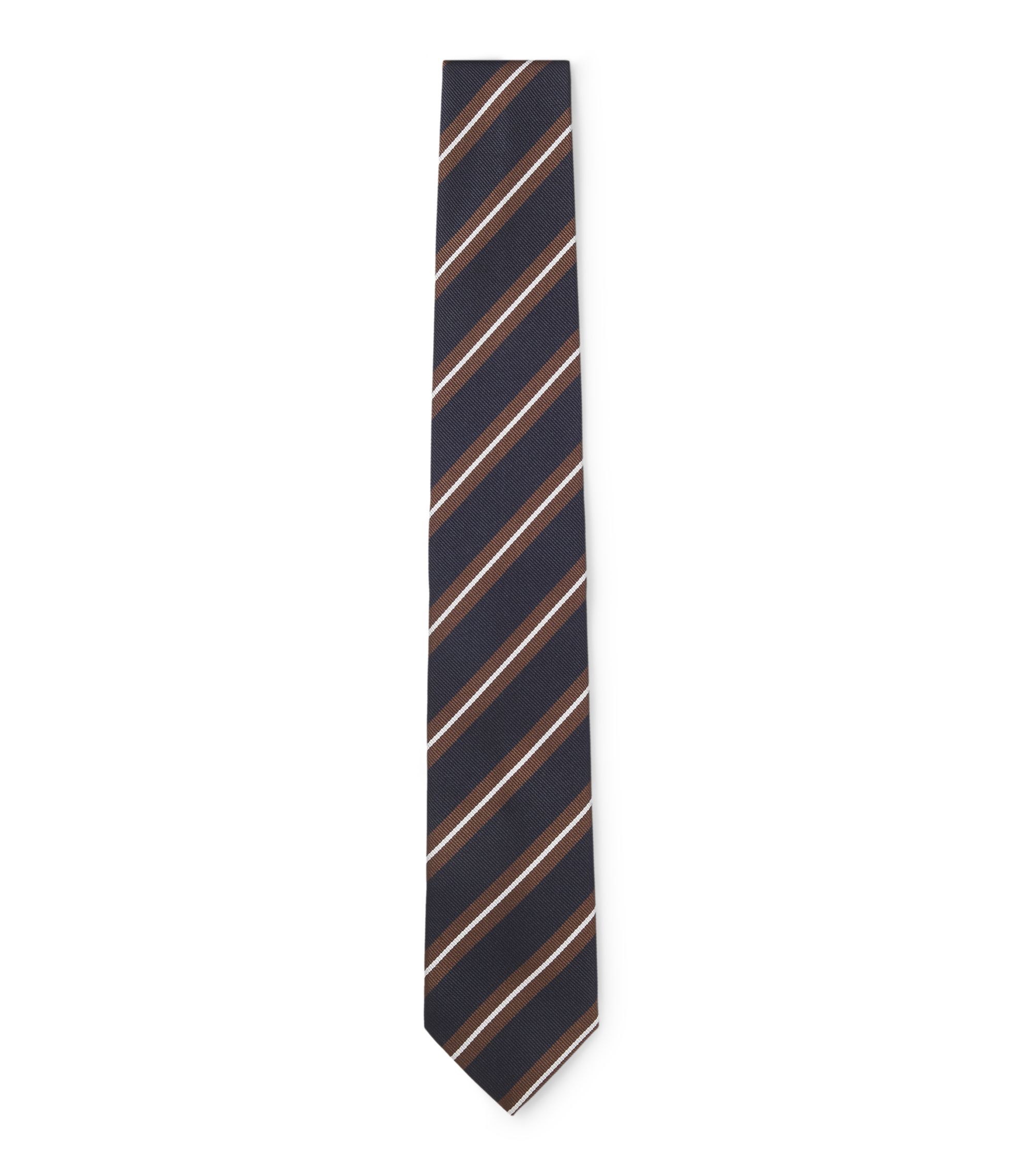 Silk-blend tie with diagonal stripes