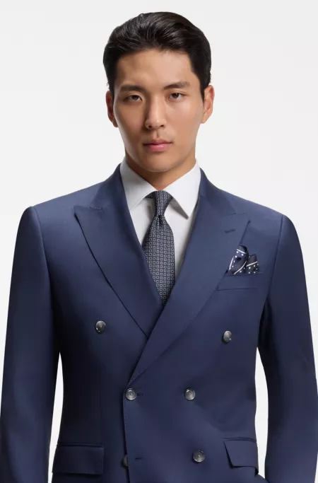 Silk-blend tie with micro-pattern jacquard