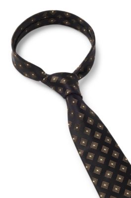 Silk jacquard tie handmade in Italy, Light Green