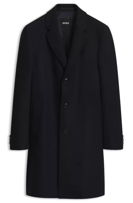 Slim-fit coat in a wool blend