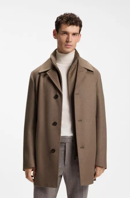Relaxed-fit formal coat in Italian fabric