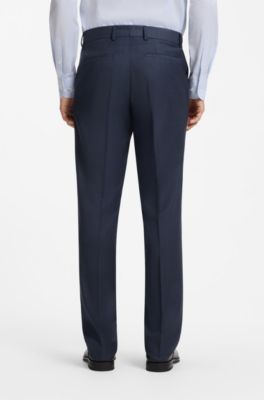 Costume deux pi&egrave;ces Regular en laine vierge &agrave; motif, bleu clair