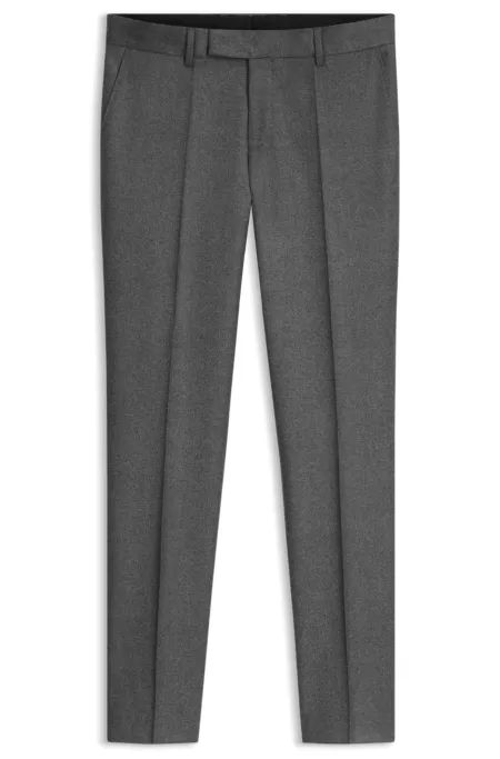 BOSS ONE Slim-fit pants in melange virgin wool