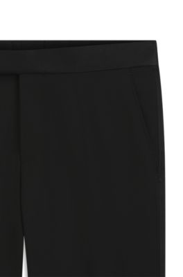 Pantalon de smoking Slim en laine vierge, Noir