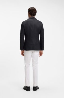Veste Slim avec empi&egrave;cement int&eacute;rieur zipp&eacute;, Bleu fonc&eacute;