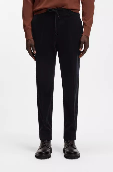Tapered-fit pants in stretch corduroy