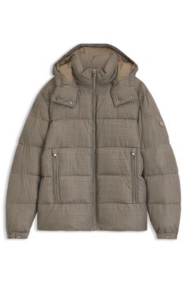 Patterned casual jacket for modern layering, Light Brown