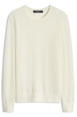 BOSS BY BECKHAM sweater in virgin wool and cashmere, White