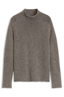 BOSS BY BECKHAM jersey de tweed de lana virgen, Marr&oacute;n claro