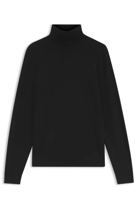 BOSS BY BECKHAM turtleneck sweater in virgin wool and cashmere