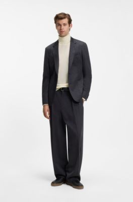 BOSS BY BECKHAM jersey de cuello vuelto de lana virgen y cashmere, Blanco