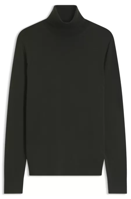 BOSS BY BECKHAM turtleneck sweater in virgin wool and cashmere