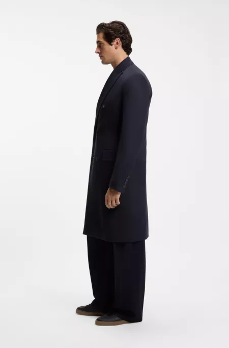 BOSS BY BECKHAM long coat in virgin wool and cashmere