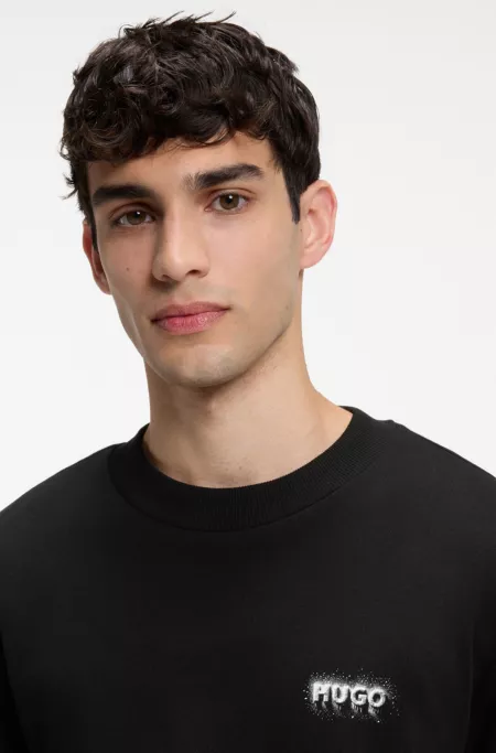 Cotton-terry sweatshirt with logo artwork