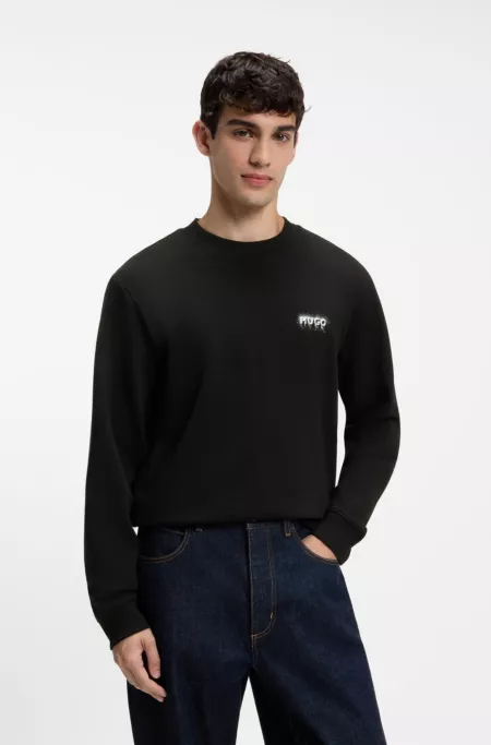 Cotton-terry sweatshirt with logo artwork