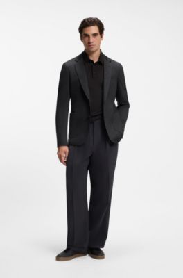 BOSS BY BECKHAM cazadora jaspeada de lana virgen italiana, Gris