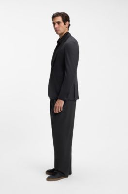 BOSS BY BECKHAM cazadora jaspeada de lana virgen italiana, Gris