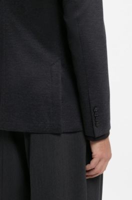 BOSS BY BECKHAM cazadora jaspeada de lana virgen italiana, Gris