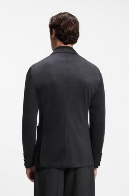 BOSS BY BECKHAM cazadora jaspeada de lana virgen italiana, Gris