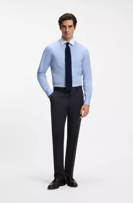 BOSS BY BECKHAM slim-fit suit pants in wool and cashmere