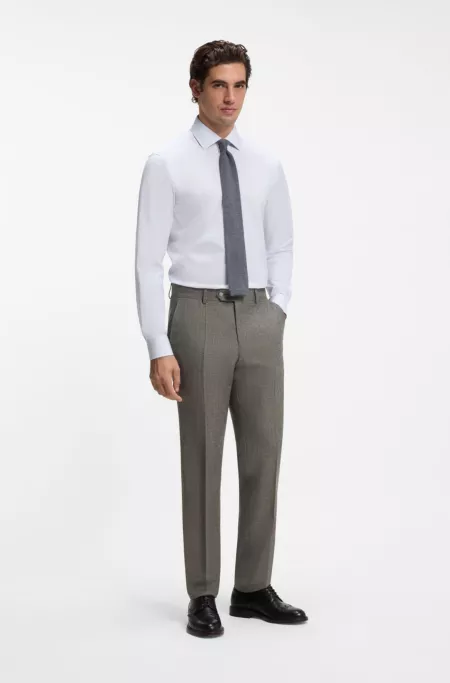 BOSS BY BECKHAM slim-fit suit pants in Italian wool