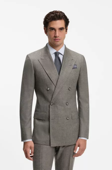 BOSS BY BECKHAM slim-fit suit jacket in virgin wool