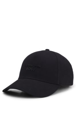 Porsche x BOSS casquette en coton stretch avec logo brillant, Noir