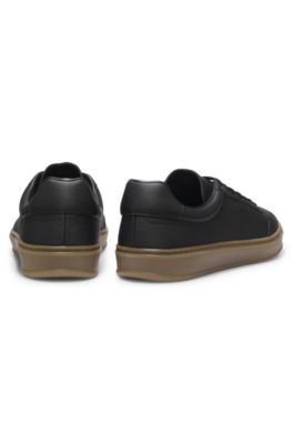 BOSS BY BECKHAM deportivas de piel granulada, Negro