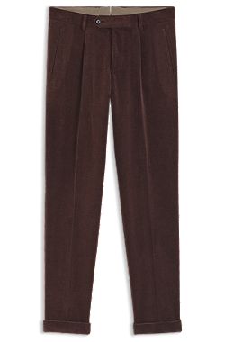 Tapered-fit pants in cotton-blend corduroy