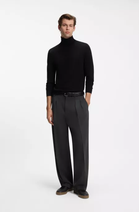 BOSS BY BECKHAM relaxed-fit pants in Italian wool