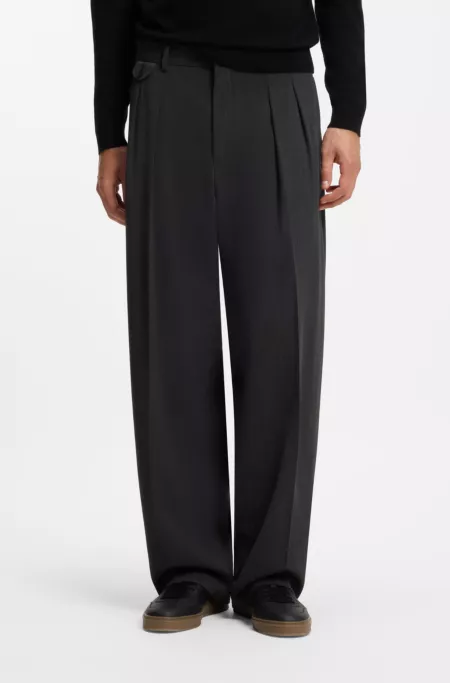 BOSS BY BECKHAM relaxed-fit pants in Italian wool