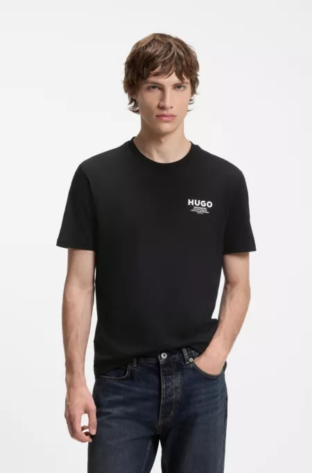 Regular-fit cotton T-shirt with logo print