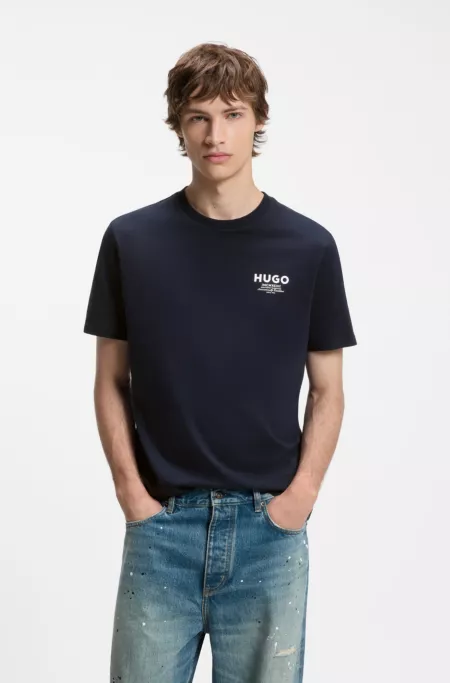 Regular-fit cotton T-shirt with logo print