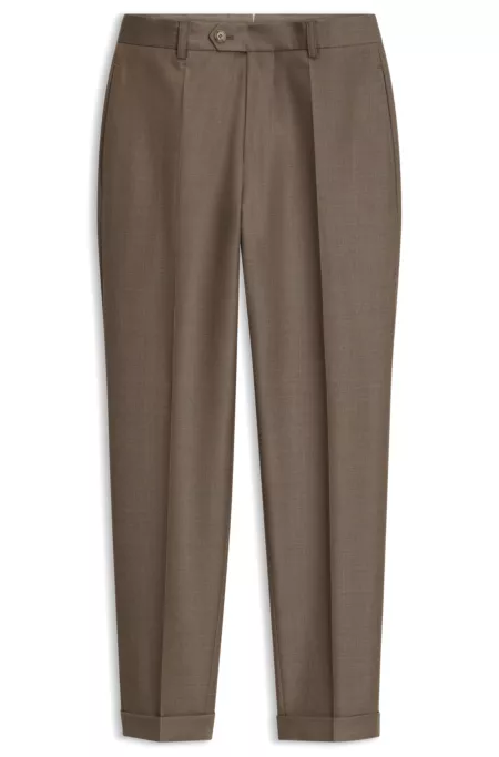Tapered-fit virgin-wool pants with natural stretch