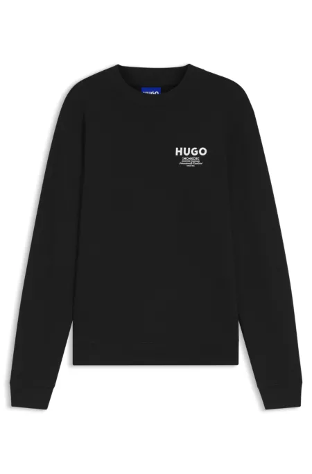 French-terry cotton sweatshirt with bold logo print