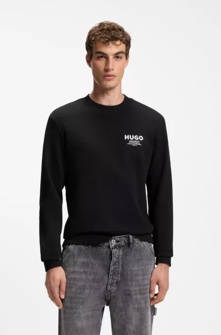 French-terry cotton sweatshirt with bold logo print
