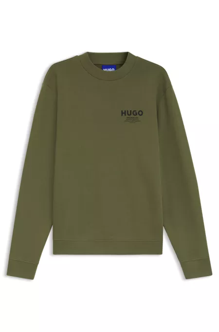 French-terry cotton sweatshirt with bold logo print