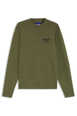 Sudadera de felpa francesa de algod&oacute;n con logo estampado llamativo, Cal