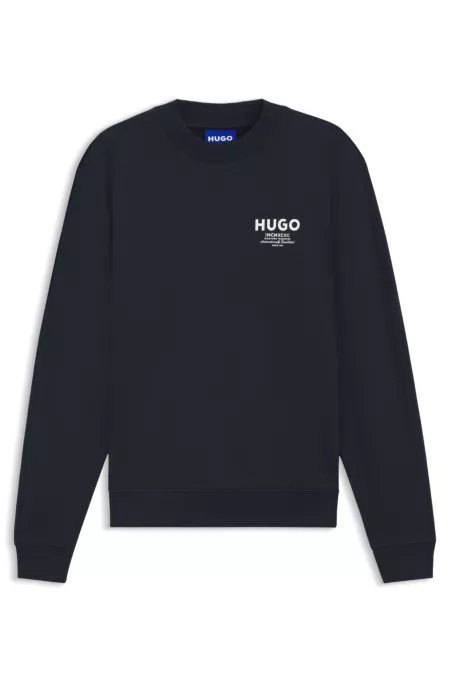 French-terry cotton sweatshirt with bold logo print