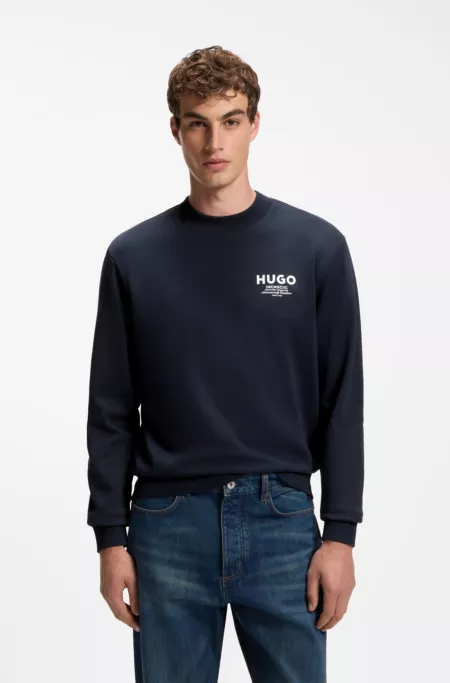 French-terry cotton sweatshirt with bold logo print