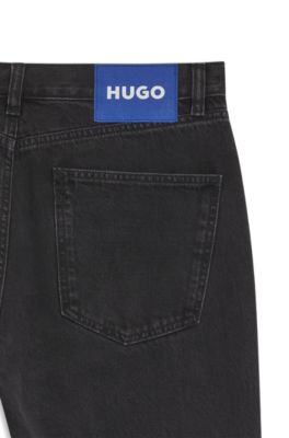 Vaqueros regular fit en denim negro, Negro