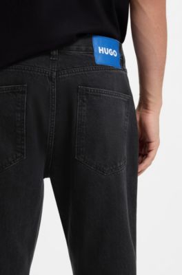 Vaqueros regular fit en denim negro, Negro