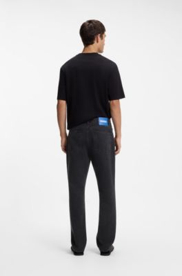 Vaqueros regular fit en denim negro, Negro