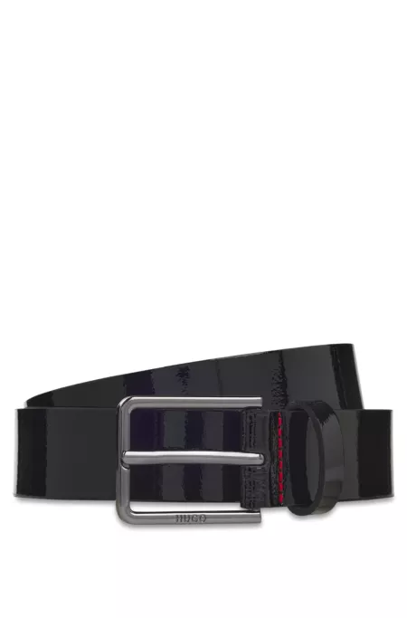 Patent-leather belt for business outfits