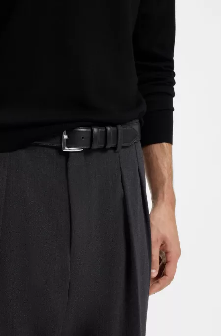 BOSS BY BECKHAM belt in tumbled nappa leather