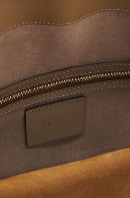 Sac d'&eacute;paule en similicuir avec fermeture magn&eacute;tique, Beige
