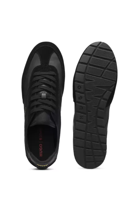 Suede-paneled sneakers with a retro silhouette